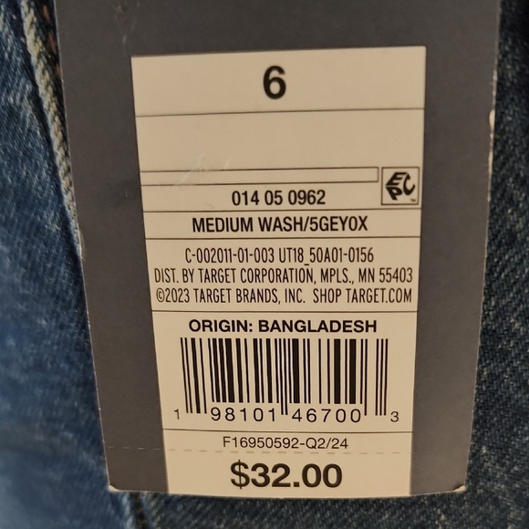 Blue Straight Leg Jeans with High Waist - Picture 8 of 8